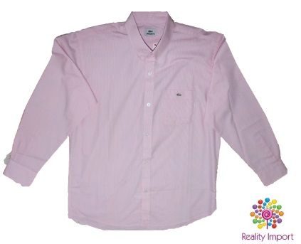 Camisa manga longa social rosa G (42)